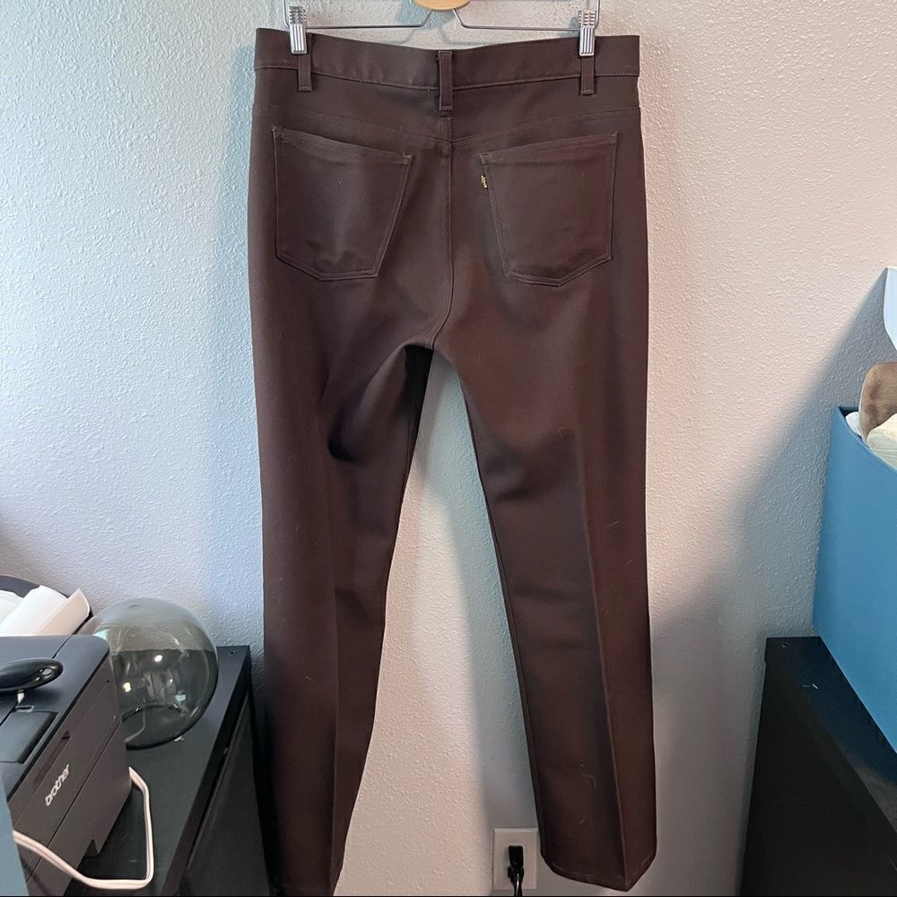 Vintage Levi’s Black Tab Brown Polyester Pant - Picture 3 of 6